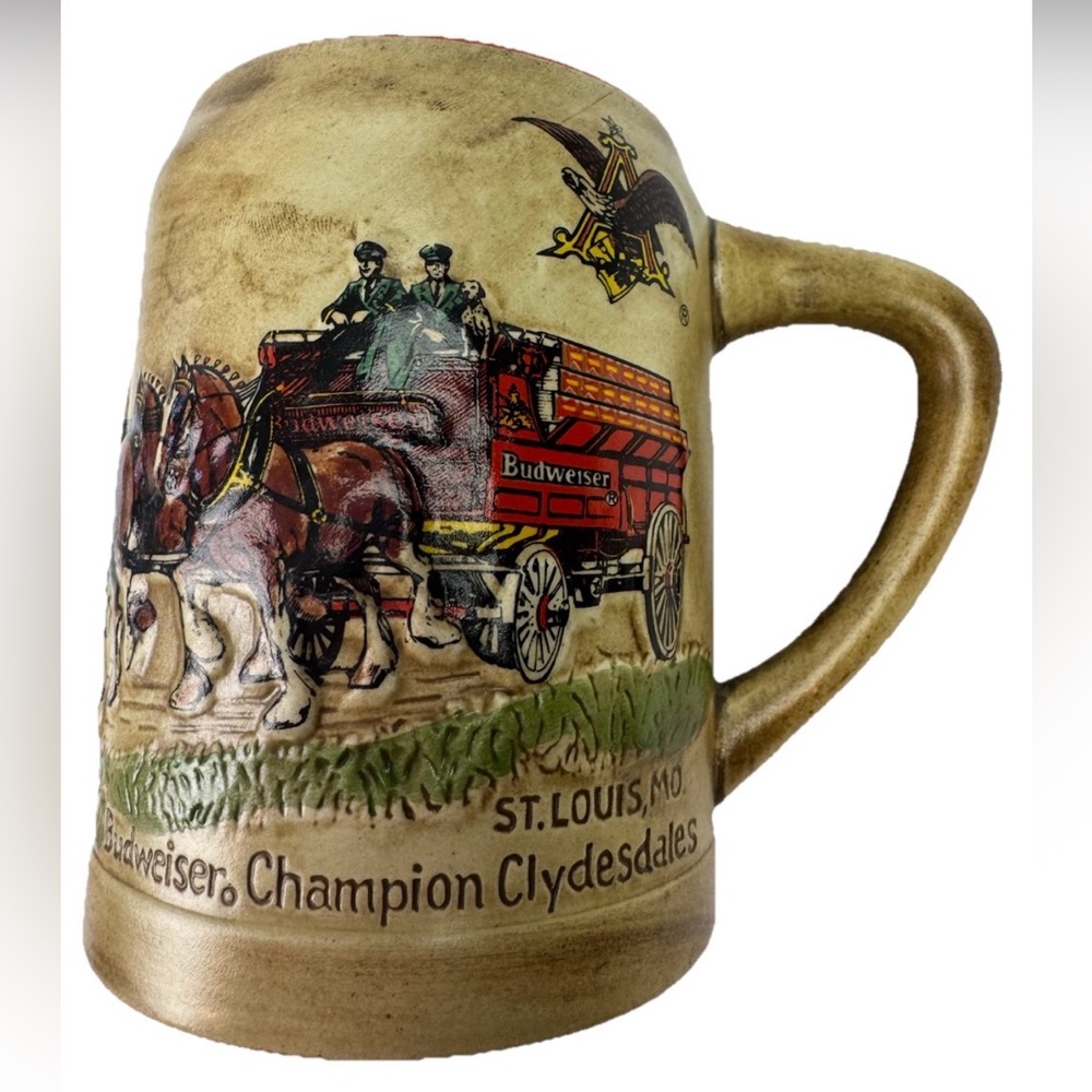 1980 Budweiser Holiday Stein frm Annual Christmas mug series Anheuser-Busch CS19
